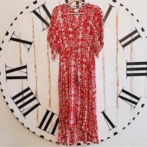 Red Boho Dress